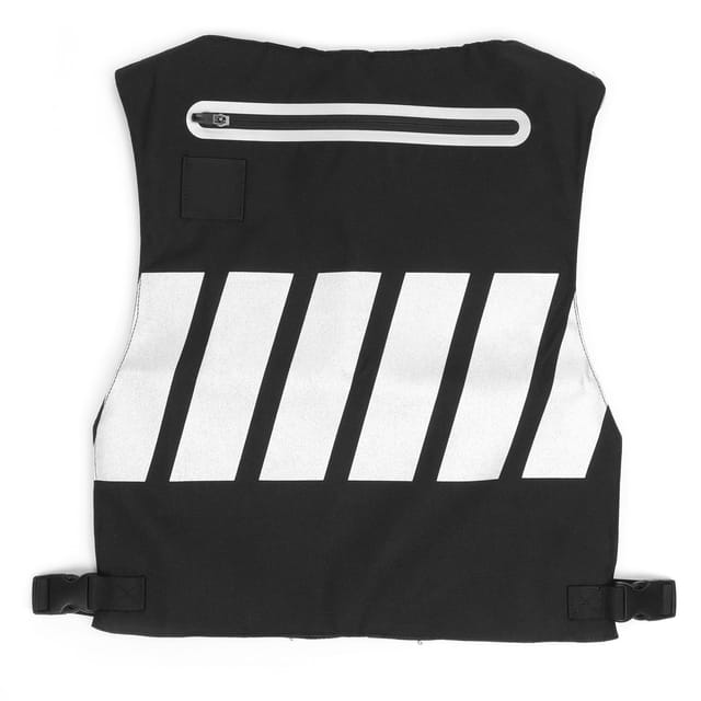 Reflektierende Sicherheitsweste In Fluoreszierendem Gelb, Polyester, 48 X 43 Cm, Mit Reflektorstreifen, Für Radfahren, Joggen Und Baustellen, 1 Stück