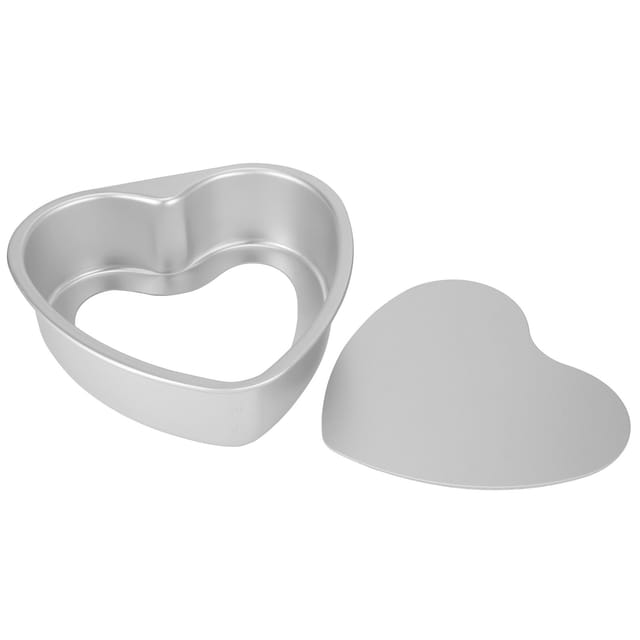 Herzförmige Kuchenform Aus Aluminiumlegierung, Käsekuchen- Und Brotbackform Zum Selberbacken, 1 Form + 1 Backblech