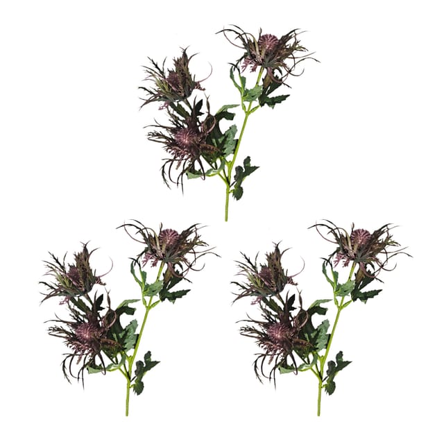 Künstliche Distelblüten Aus Kunststoff, Künstliche Pflanzen, Fensterdekoration Für Zuhause, Lila, 65 Cm