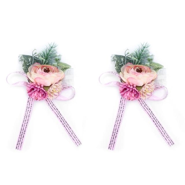 Blumenarmbänder Für Braut/brautjungfer, Hochzeit, Party, Jahrestag, Rosa