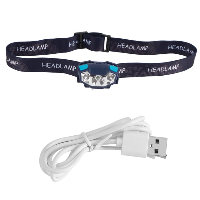Leistungsstarke Led-stirnlampe Mit Wiederaufladbarem Sensor, Wasserdicht Nach Ipx65, Für Camping, Wandern Und Angeln, 500 Lm, 800 Mah, Inklusive Kopfband Und Usb-kabel