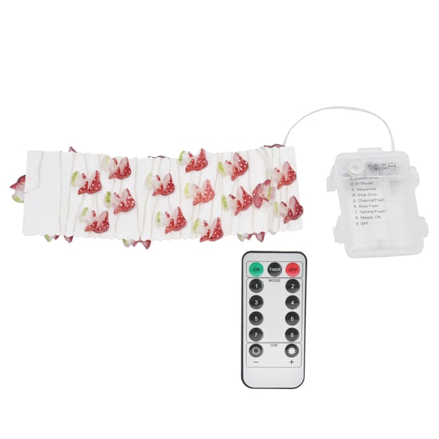 30 Led-lichterketten In Pilzform, 3 M Kupferdraht, Außendekoration, Party, Warmweiß