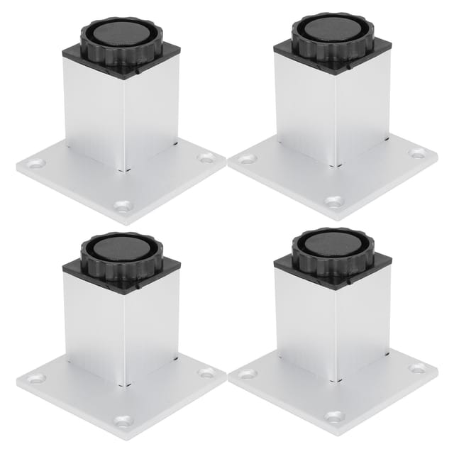 Stück Verstellbare Quadratische Sofafüße Aus Aluminiumlegierung Für Bücherregale, 60 Mm