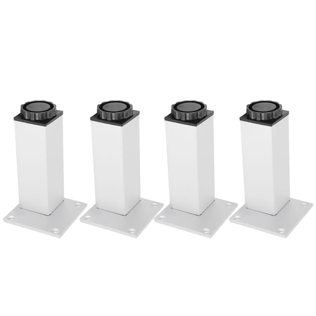 Stück Verstellbare, Quadratische Möbelfüße Aus Aluminiumlegierung Für Sofa Und Buffet, 120 Mm