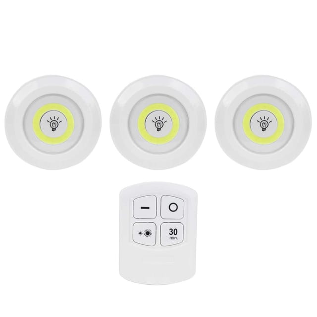 Set Mit 3 Cob-nachtlichtern Mit Fernbedienung, Timer Und Dimmfunktion Für Schlafzimmer, Kleiderschrank Oder Nachttisch