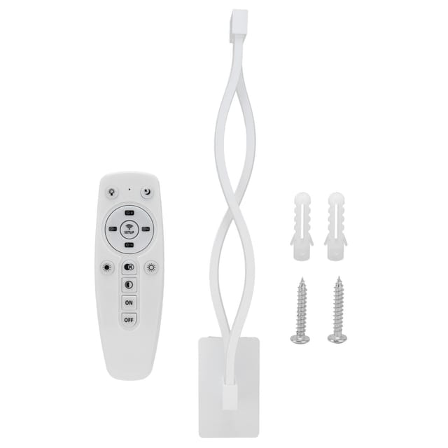 Wellenförmige Led-wandleuchte, 3 Farbtemperaturen, Weiß, Fernbedienung, 21 W, 170–245 V, Schlafzimmer-wanddekoration