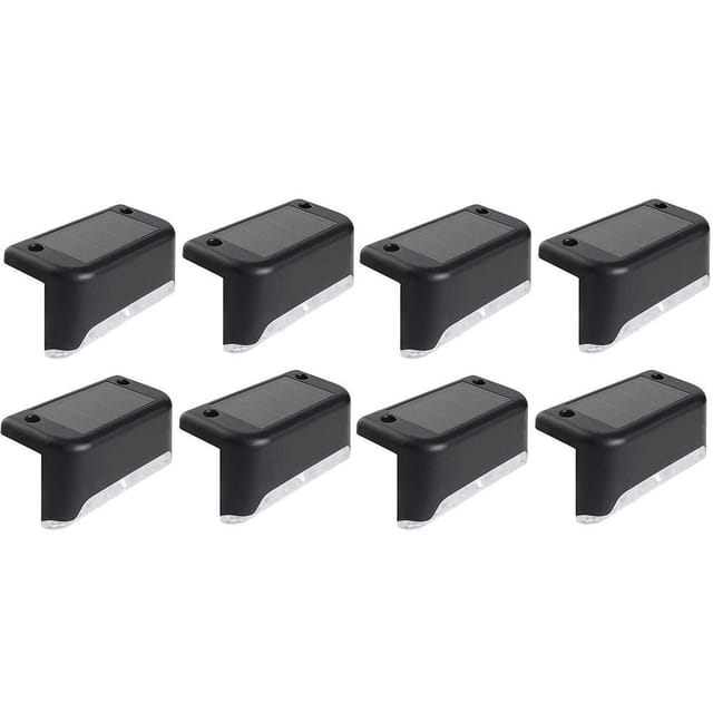 Solar-außenleuchten Für Terrasse, Treppe, Ip65 Wasserdicht, Weiße Led-beleuchtung Für Stufen, Zaun, Garten Und Patio