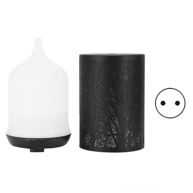 300-ml-luftbefeuchter (2-in-1) Mit Ambientebeleuchtung Und Aromadiffusor, Schwarz, 100–240-v-eu-stecker