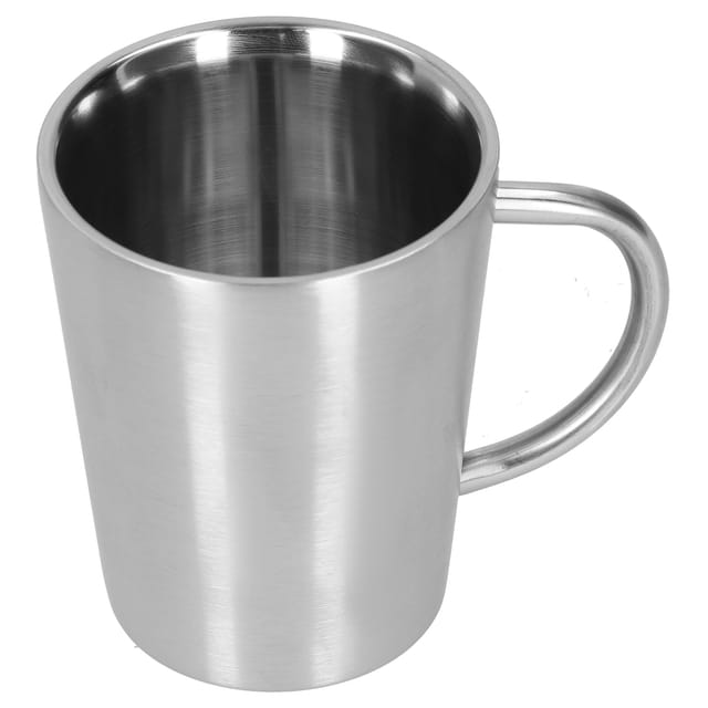 340 Ml Doppelwandiger Bierkrug Aus Edelstahl 304 Mit Henkel, Auch Für Kaffee Oder Wasser Geeignet.