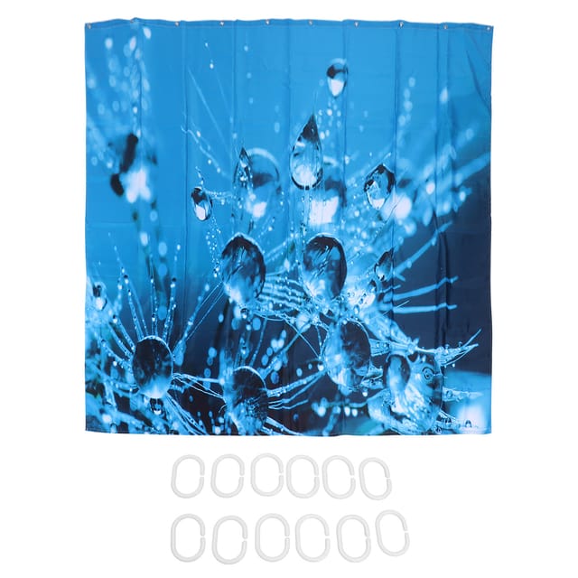 Duschvorhang Mit 12 Ringen, Wasserdicht, Aus Plongée-polyester, 180 X 180 Cm