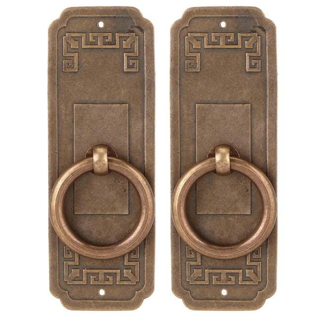 Sets Retro-türgriffe Im Chinesischen Stil, Möbelgriffe, 1-loch, Kupfer, Für Küchenschränke, 10 Cm