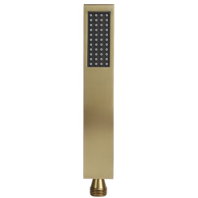 Quadratischer, Flacher Handbrausekopf G1/2 Aus Massivem Kupfer Für Badezimmer (gebürstetes Gold)