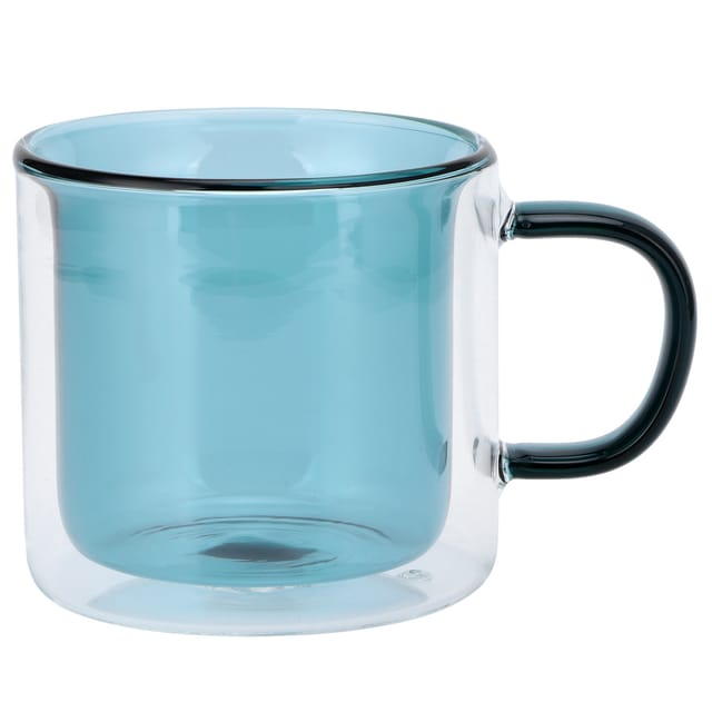 250 Ml Doppelwandiger, Hitzebeständiger, Zylindrischer, Transparenter Becher Für Milch Und Kaffee Zu Hause (hellgrün)