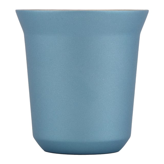 160 Ml Hellblauer, Doppelwandiger, Isolierter Kaffeebecher Aus Edelstahl 304 Im Kapseldesign Für Zuhause, Café, Bar Und Restaurant