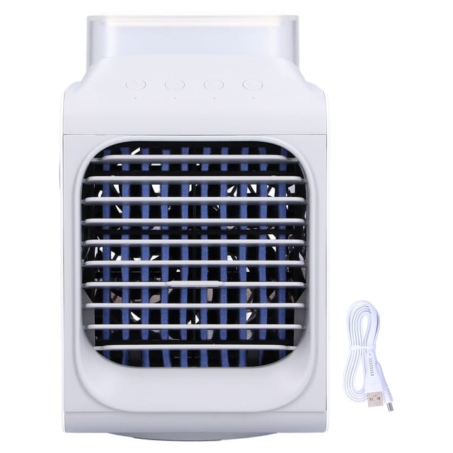 Tragbare Klimaanlage, 350 Ml, Usb-ladefunktion, 90°-oszillation, Kühlnebel, Nachtlicht, Tragbarer Ventilator