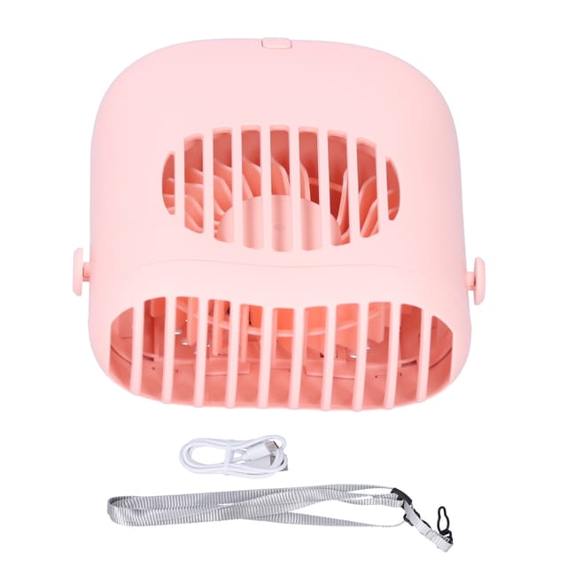 Mini-tragbarer, Kabelloser, Per Usb Aufladbarer Ventilator Mit Nackenband Für Zuhause, Büro Und Reisen (pink)