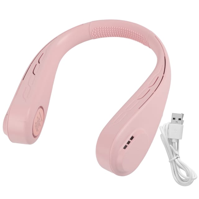 Verstellbarer Rosa Nackenventilator, Mini-usb-ventilator Für Den Außenbereich Und Zu Hause