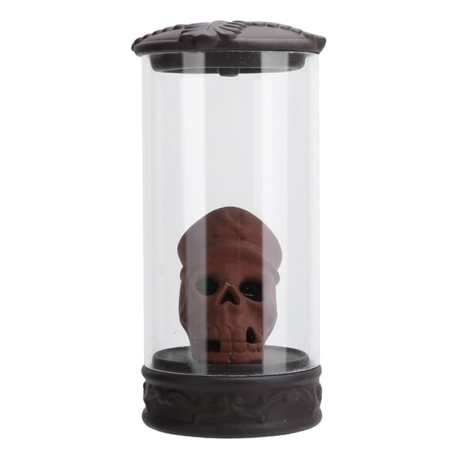 Exquisiter Räuchergefäß Aus Violettem Ton Und Acryl Mit Mehrfarbiger Led, Handgefertigte Dekoration Für Zuhause, Büro, Yoga, Totenkopf-stil