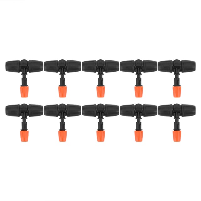 10-teiliges Garten-t-stück-set Mit Verstellbarer Sprühdüse Für 8/12-zoll-schläuche – Bewässerungszubehör