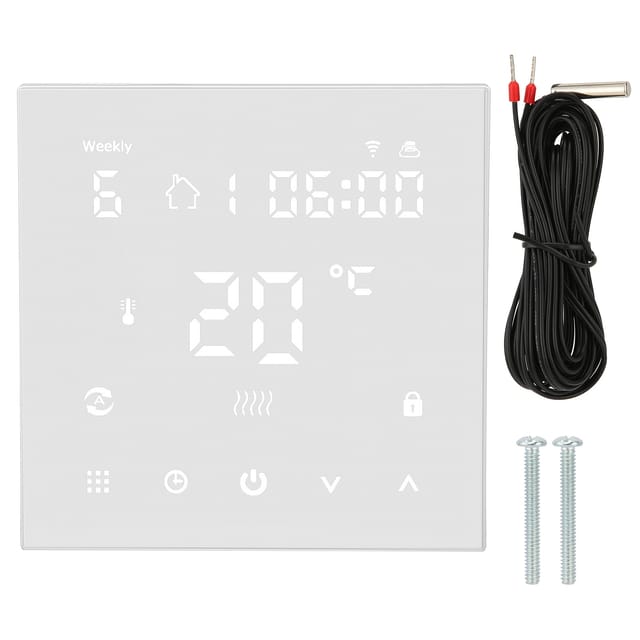 Intelligenter Thermostat 16a Mit Digitaler Temperaturanzeige, Wlan-fernbedienung Und Smartphone-steuerung, Ac 90–240 V