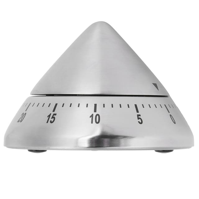 Mechanischer Küchentimer Aus Edelstahl, Spitz Zulaufend, Mit Erinnerungsfunktion Und Zeitschaltuhr