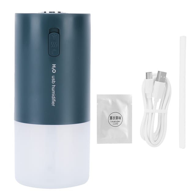 300-ml-usb-tischluftbefeuchter Mit Aromatherapie-diffusor Und Nachtlicht Für Zuhause, Schlafzimmer, Grün