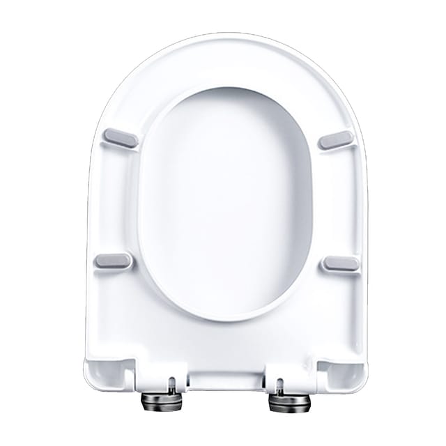 Universeller, Verstärkter, Weißer U-förmiger Wc-sitz Mit Deckel Für Den Heim-/hotelgebrauch, 37 Cm Breit X 42–48 Cm Lang
