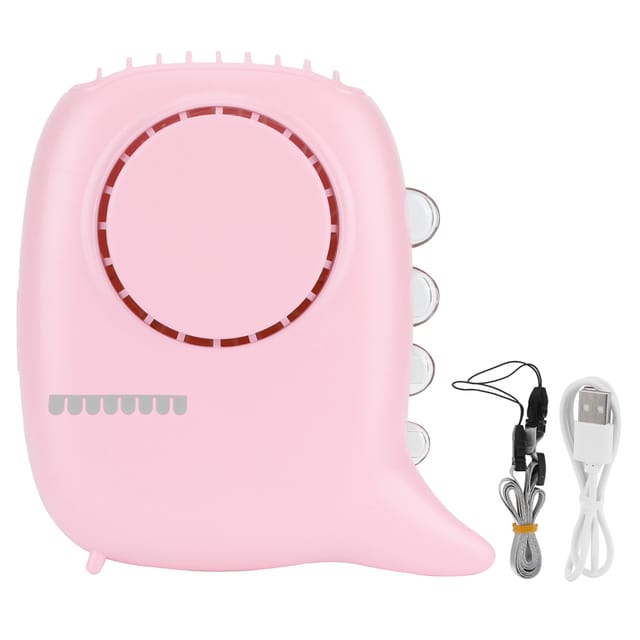 Kleiner, Tragbarer Nackenventilator Mit 3 Geschwindigkeitsstufen, Usb-aufladbar, Pink