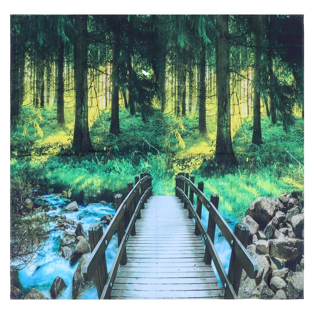 Polyester-wandpaneel Mit Waldlandschaftsmotiv, 150 X 150 Cm, Zur Dekoration Von Schlafzimmern Oder Studentenwohnheimen