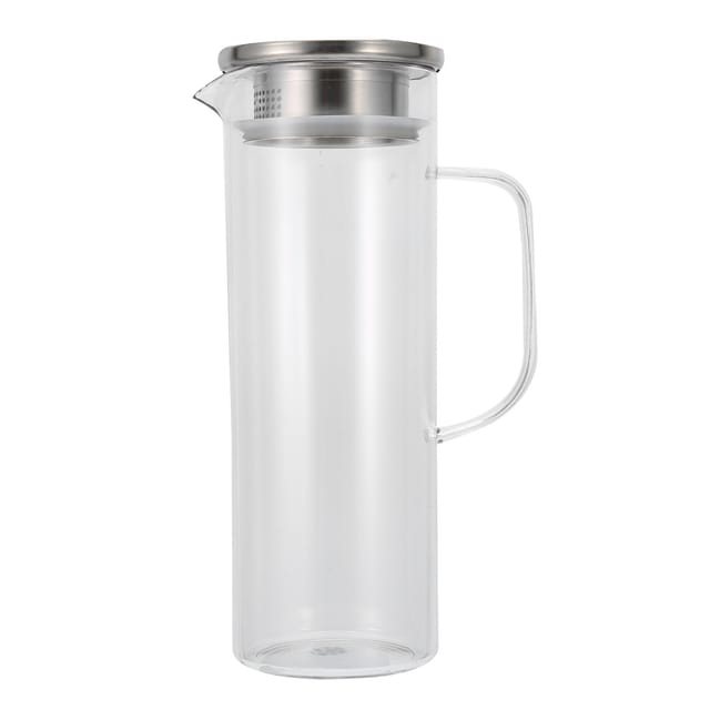 1100 Ml Durchsichtige Acryl-kaltwasserkaraffe Mit Edelstahldeckel Für Zuhause