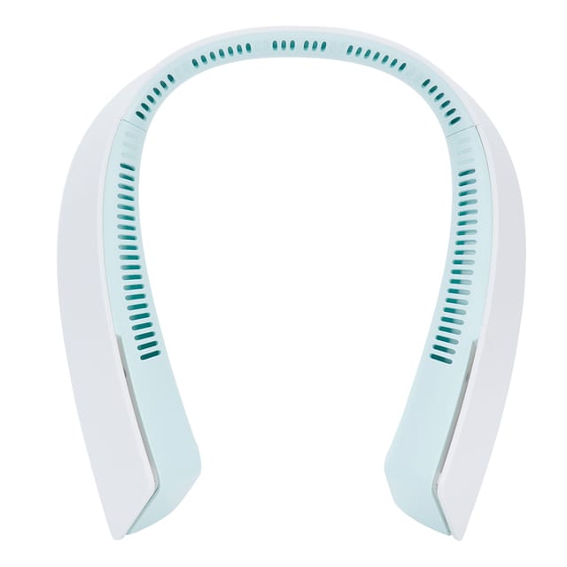 Tragbarer, Kabelloser Usb-nackenventilator Mit Rotorblättern, Hohe Förderleistung, Kompakt Für Reisen Und Sport, Grün