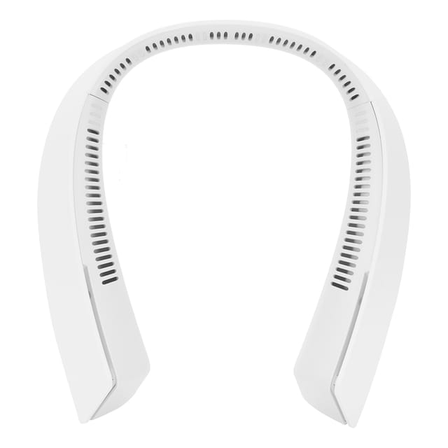 Elektrischer, Klingenloser Ventilator, Nackenventilator, Usb-betrieben, Große Kapazität, Tragbar, Kleiner Ventilator Für Reisen Und Sport (weiß)