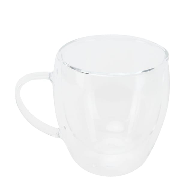 250 Ml Doppelwandiger, Transparenter Borosilikatglasbecher Mit Henkel Für Kaffee, Tee, Milch Und Andere Hitzebeständige Getränke