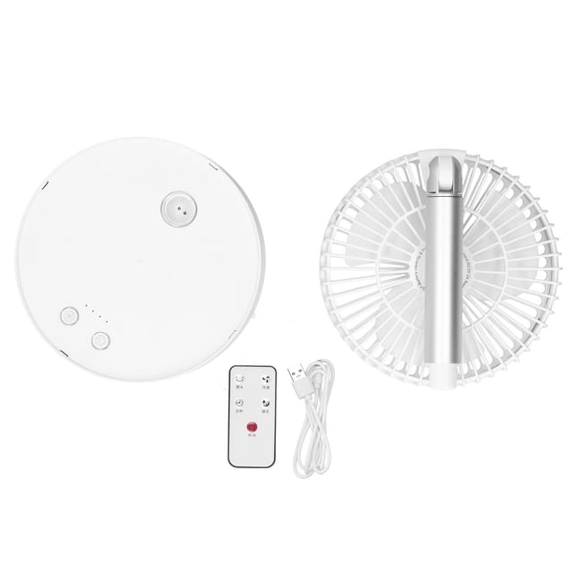 Tragbarer, Faltbarer Teleskop-standventilator Mit Oszillator, Miniaturgröße, Für Zuhause, Büro Und Außenbereich, Weiß