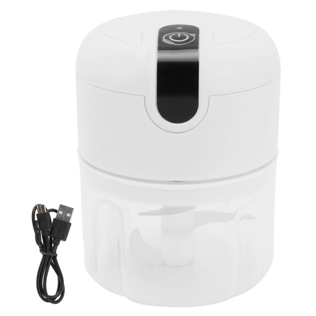 Mini-knoblauchschneider, 250-ml-kunststoffbecher, Usb-aufladbar, 1300 Mah, Edelstahlklinge Mit Sicherheitsdeckel, Für Nüsse, Ingwer, Knoblauch, Zwiebeln Und Gemüse