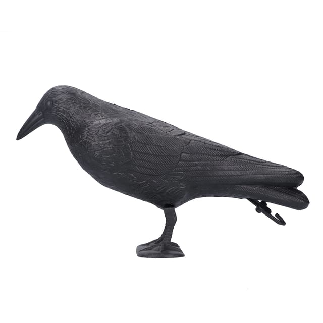 Attrappe Einer Krähe Aus Kunststoff, Vogelattrappe, Vogelscheuche Für Die Gartendekoration