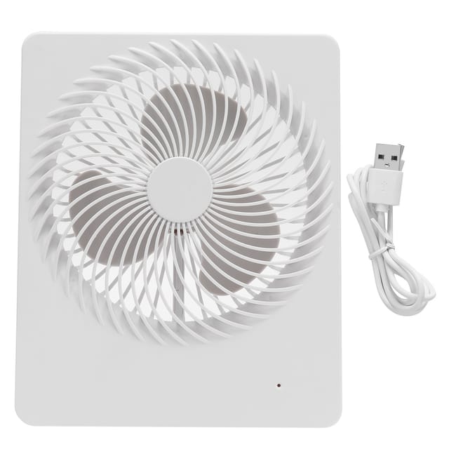 Tragbarer, Leiser, Per Usb Aufladbarer Weißer Tischventilator, Kleiner Ventilator Für Zuhause, Büro, Studentenwohnheim