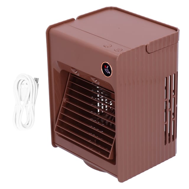2-in-1 Oszillierender Nebelventilator-luftbefeuchter Mit Led, Usb-ladefunktion, Tischklimaanlage Für Zuhause (café)