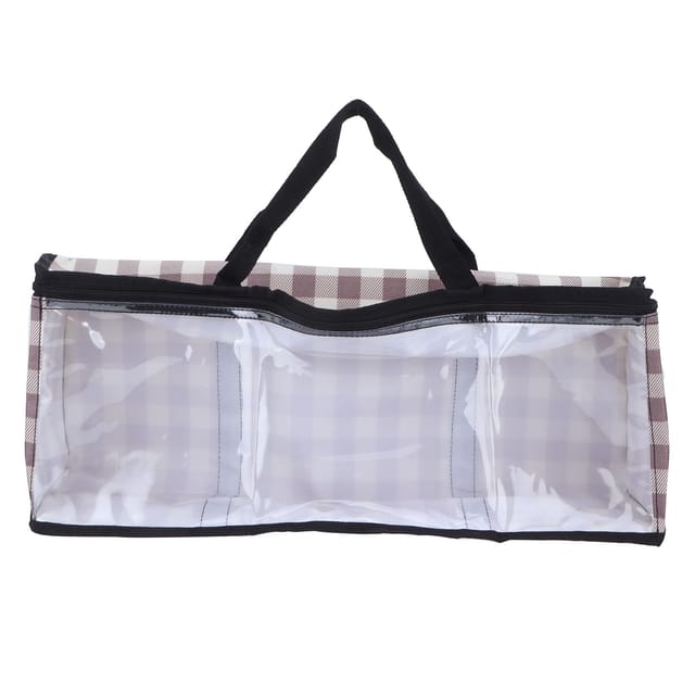 Transparente Aufbewahrungstasche, 53,5 X 20 X 16,5 Cm, Aus 600d Oxford-gewebe Und Pvc-folie, Großes Fassungsvermögen, Staubdicht, Faltbar, Für Reisen, Studentenwohnheime, Camping, Ankleidezimmer, 1 St