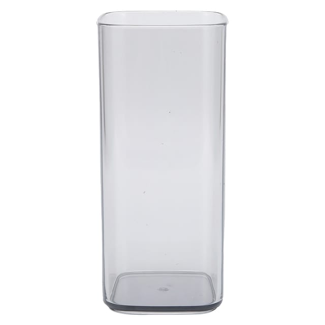 Wiederverwendbarer, Quadratischer Acrylbecher (250 Ml, Grau) Für Tee, Saft, Kaffee – Küchenaccessoire – Innovatives Geschirr – Durchmesser 6 Cm, Höhe 9 Cm – 1 Stück
