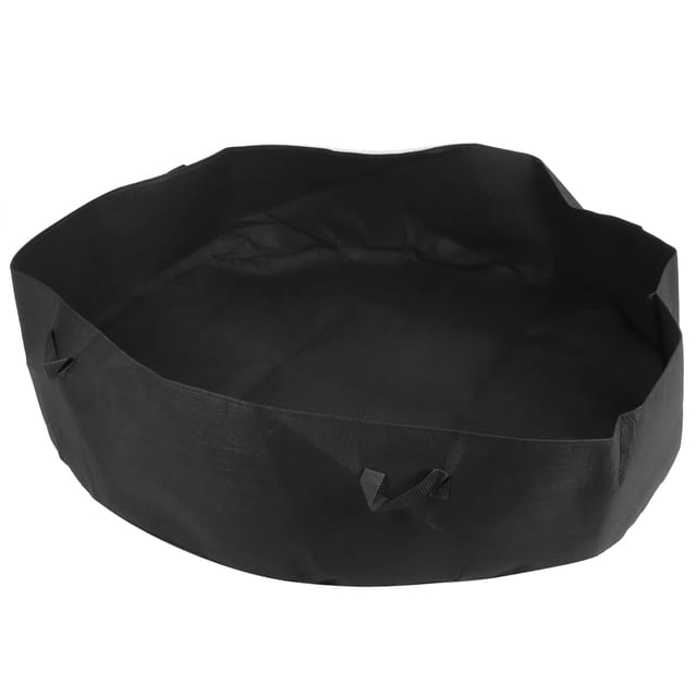 Runder Pflanzsack Mit Schwarzen Filzgriffen, 130 Cm X 30 Cm, Für Gemüse Und Setzlinge, Garten, Balkon, Terrasse, Drinnen Und Draußen.