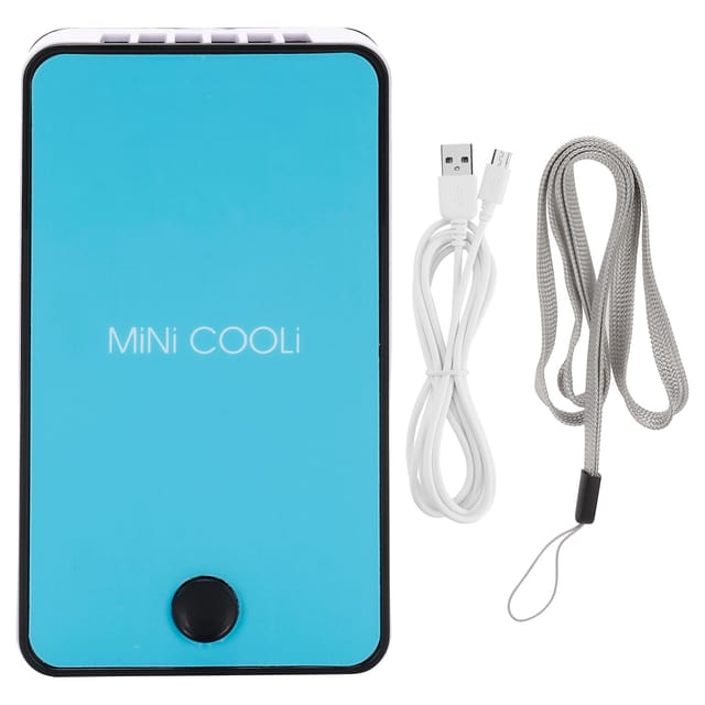 Tragbarer, Klingenloser Ventilator, Wimpernverlängerungstrockner, Mini-usb-wiederaufladbare Klimaanlage, Blau