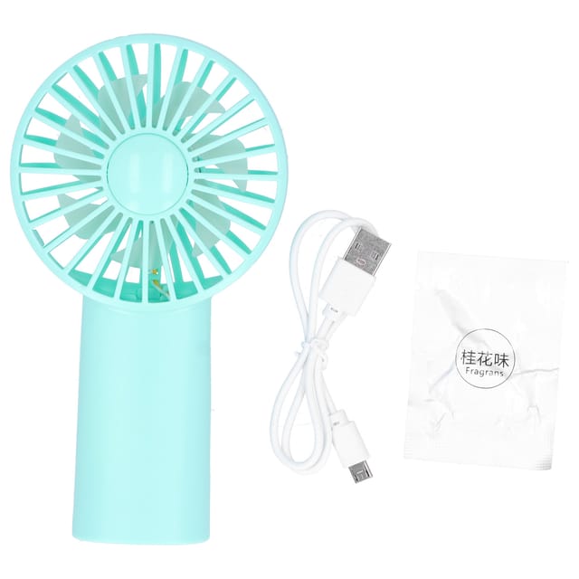 Mini-usb-wiederaufladbarer Handventilator Mit Ständer Für Zuhause Oder Büro Mit Aromatherapie-tabletten