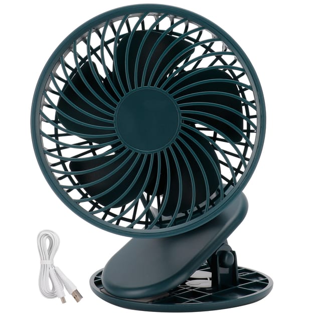 Mini-tischventilator Mit 3 Geschwindigkeitsstufen Und Clip Für Zuhause, Büro, Schlafzimmer, Grün