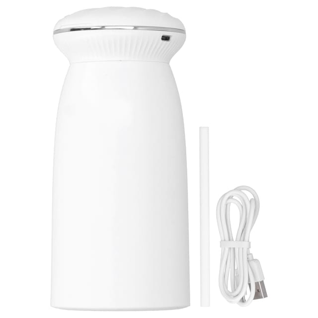 Weißer, Tragbarer Usb-luftbefeuchter Fürs Auto (350 Ml) Mit Nachtlicht Und Spiegel, 45–50 Ml/h Nebelleistung, 6 Stunden Austrocknungsschutz, 1,5 W, 5 V, Abs-gehäuse, Geeignet Für Räume Bis Zu 10–15 M²