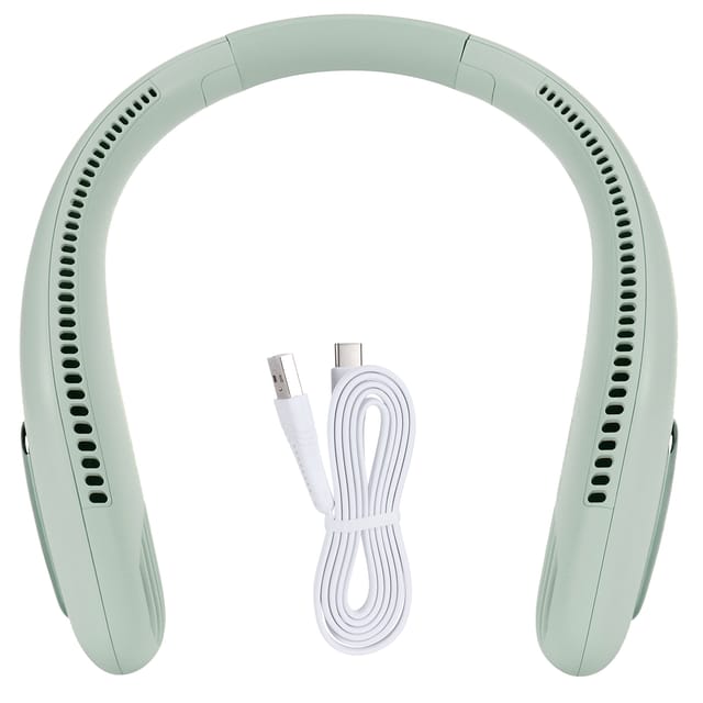 Tragbarer Mini-nackenventilator Mit 3 Einstellbaren Geschwindigkeitsstufen Für Zuhause Oder Büro (grün)