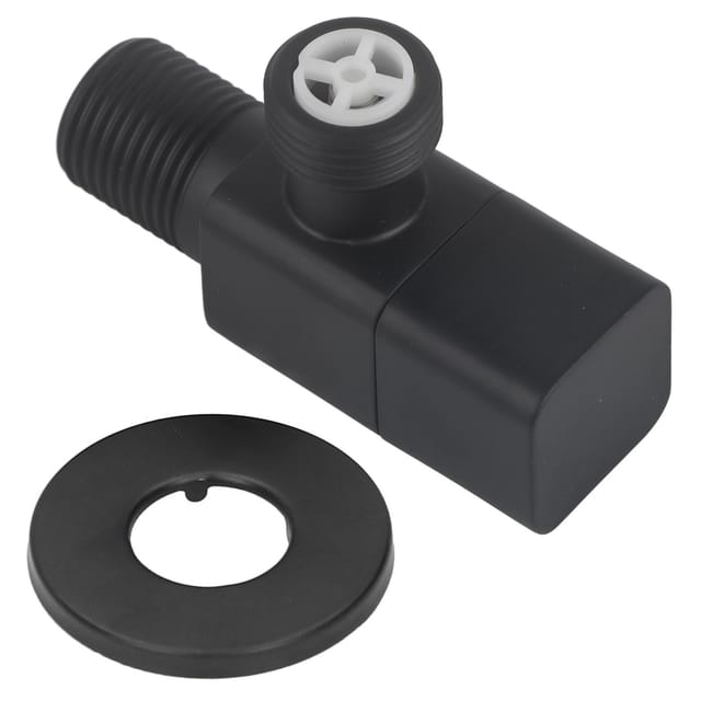 Schwarzes Messing-absperrventil G1/2 Mit Rückschlagventil Für Küche, Bad, Balkon, 79 X 25 Mm, 197 G