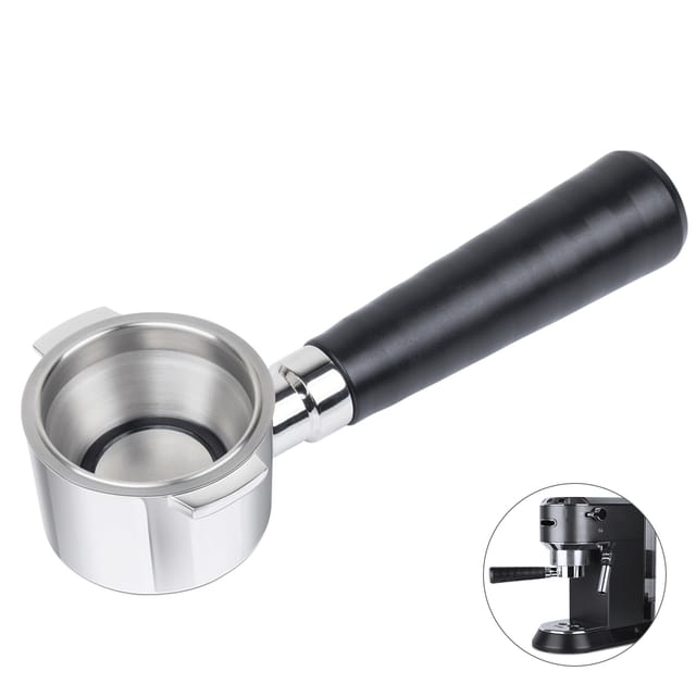 Delonghi-kompatibler Filterhalter Für Die Kaffeemaschinen Ecp31.21, Eco310 Und Ecp35.31, Aus Edelstahl 304 Und Holz