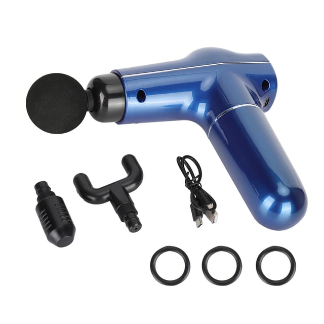 Mini-muskelstimulator Zur Körperentspannung, Tragbares Muskelmassagegerät Mit 3 Geschwindigkeitsstufen (metallicblaue Lackierung Mit Uv-lackierung)