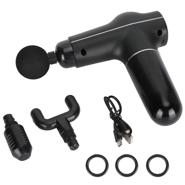 Mini-muskelstimulator Zur Körperentspannung, Tragbares Muskelmassagegerät Mit 3 Geschwindigkeitsstufen (schwarze Metallic-lackierung Mit Uv-lackierung)
